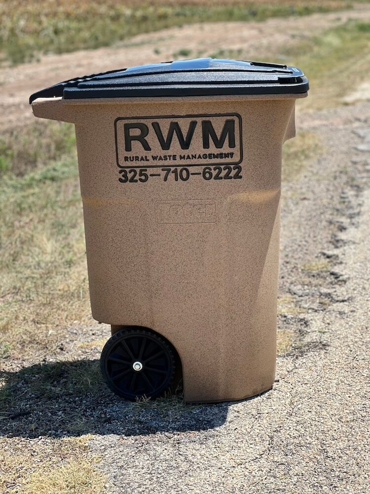 96-gallon residential trash cart available in Concho Valley